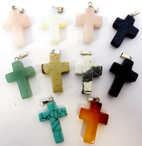 Pendentif Croix en pierre