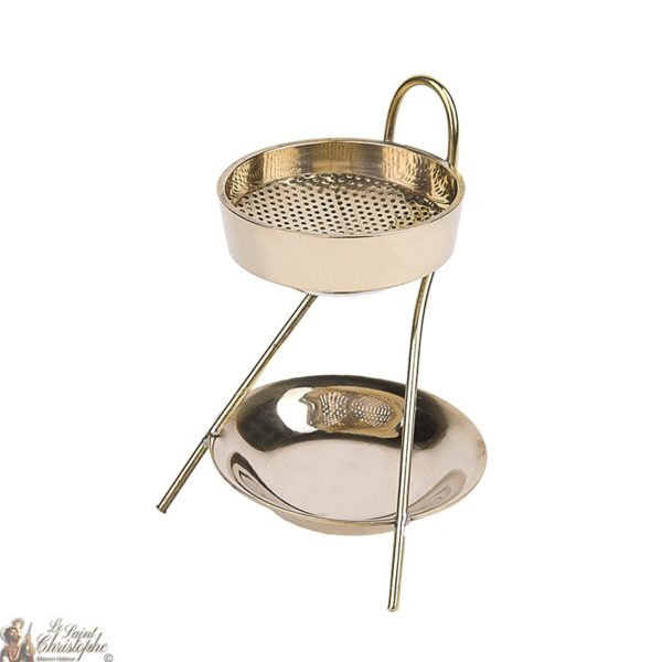Brûle-encens bougie doré - 7,50 cm