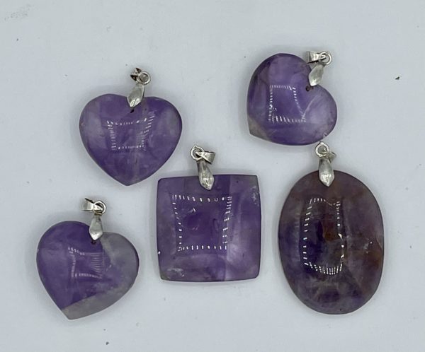 Pendentif améthyste violet
