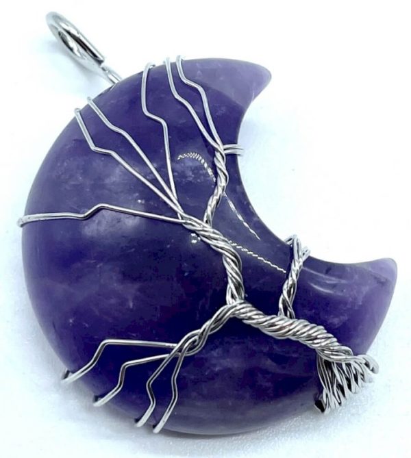 Pendentif lune arbre de vie divers