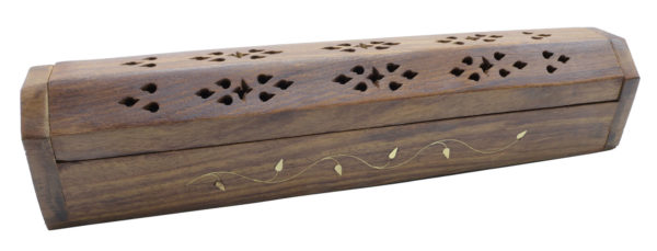 Porte-Encens Bois Coffret Fleur Bâtons et cônes
