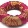 Coussin bol rond bordeau