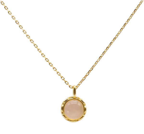 Collier argent 925 Quartz rose