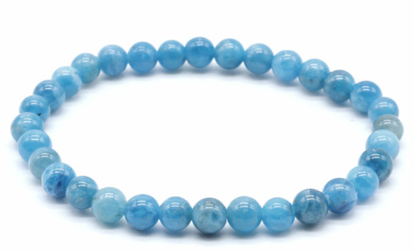 Bracelet apatite bleue AAA 6mm