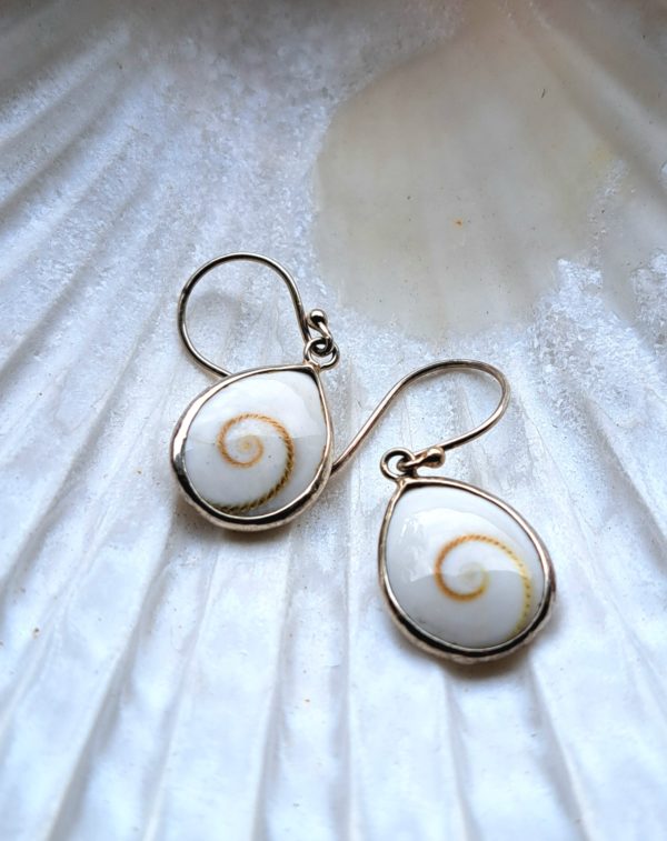 Boucles d'oreilles oeil de sainte lucie argent
