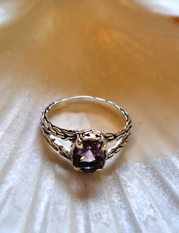 Bague améthyste argent
