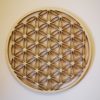Plaque de Fleur de vie Sculptée Bois 10 cm