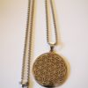 Collier fleur de vie acier inoxydable argenté