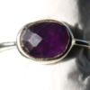 Bague Argent Améthyste facetée T56